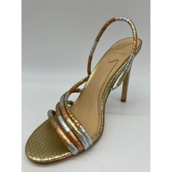 Brian Atwood Slingback Open Toe Heels Size 6.5 - Picture 1 of 7